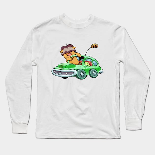 get in, let's go Long Sleeve T-Shirt by Bowlcut Pug